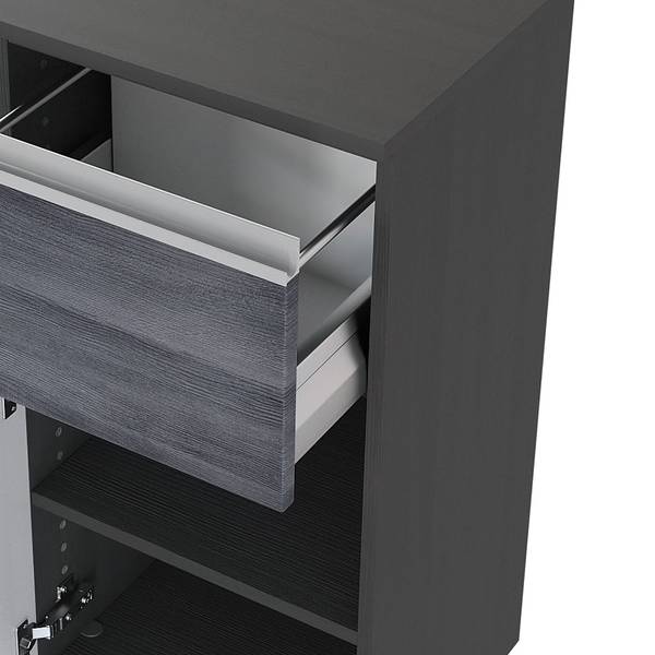 Mobile basso Dante Argento cenere / Grafite