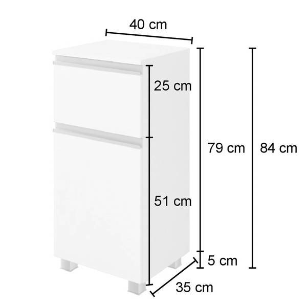 Mobile basso Dante Argento cenere / Grafite