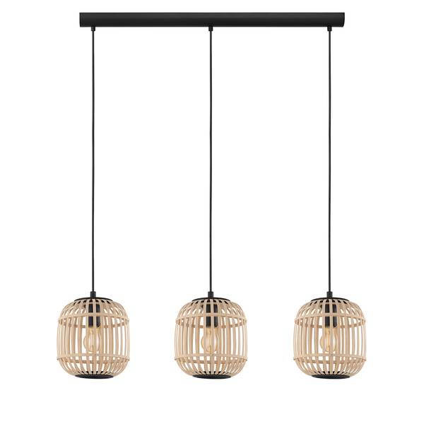 Pendelleuchte Bordesley III Stahl - 3-flammig