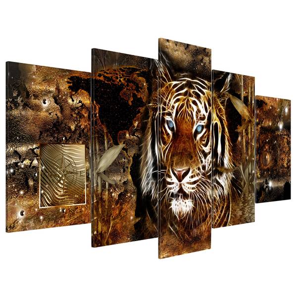 Acrylglas-afbeelding Golden Jungle acrylglas - bruin - 200 x 100 cm