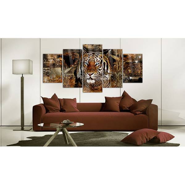 Acrylglas-afbeelding Golden Jungle acrylglas - bruin - 200 x 100 cm