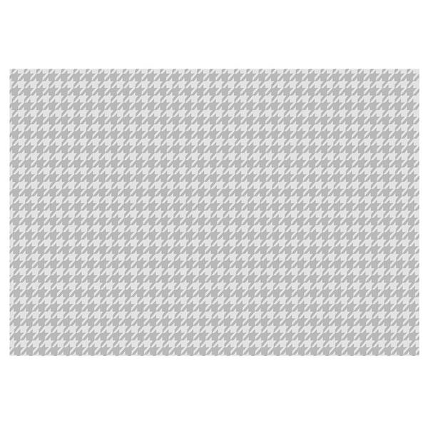 Papier peint intissé Dogtooth Check Intissé premium - Blanc / Gris - 350 x 245 cm