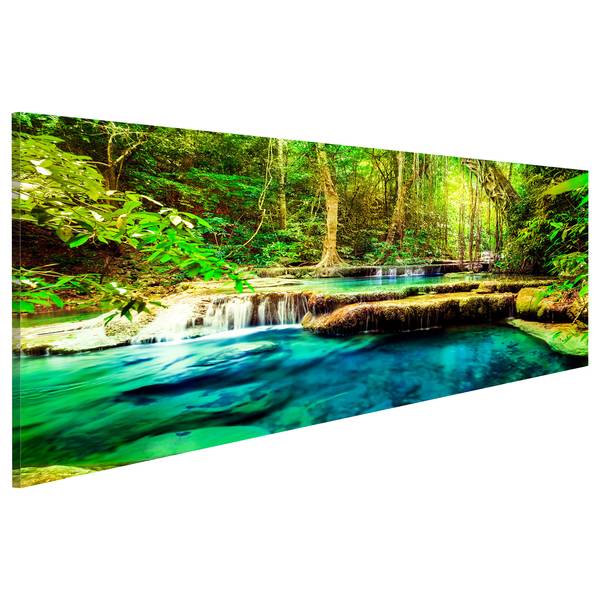 Afbeelding A Jewel of Nature linnen - groen/blauw - 120 x 40 cm