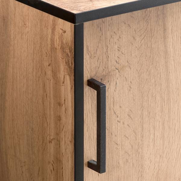 Aktenschrank Cumminus II Metall - Eiche Dekor / Schwarz - Eiche Dekor