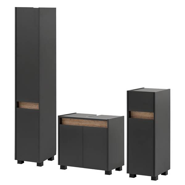 Set di 3 mobili da bagno Cosmo Color antracite