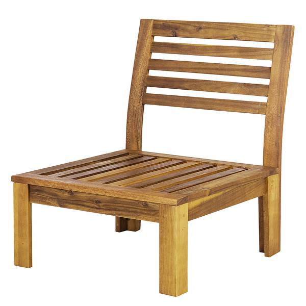 Loungegruppe LEXI 3-teilig Webstoff / Akazie massiv - Wollweiß