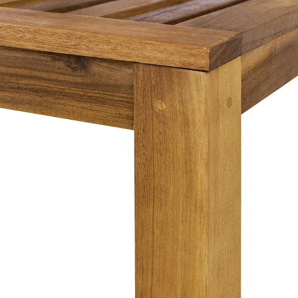 Salon de détente LEXI 4 éléments Tissu / Acacia massif - Blanc cassé / Marron - Blanc laine