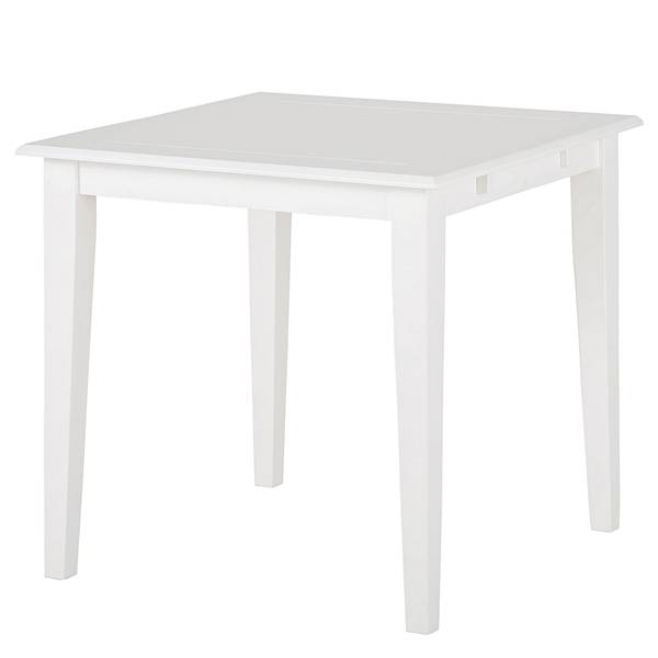 Eettafel Florien deels massief grenenhout - wit - 80 x 80 cm