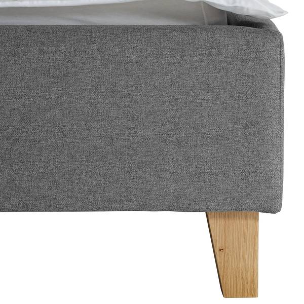 Polsterbett Woodlake I Webstoff Mavie: Basalt - 160 x 200cm - Ohne Stauraum