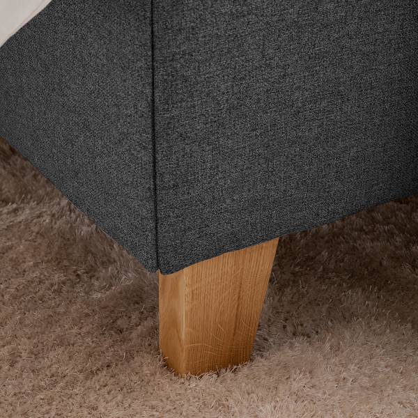 Polsterbett Woodlake I Webstoff Mavie: Basalt - 160 x 200cm - Ohne Stauraum