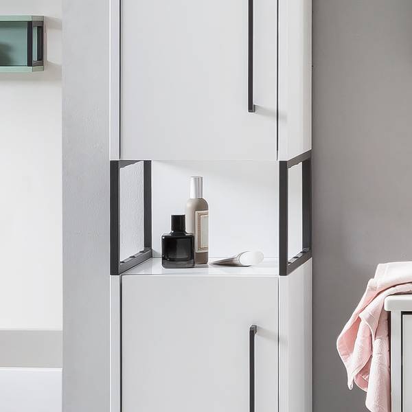 Set di 3 mobili da bagno Limone II Illuminazione inclusa - Bianco