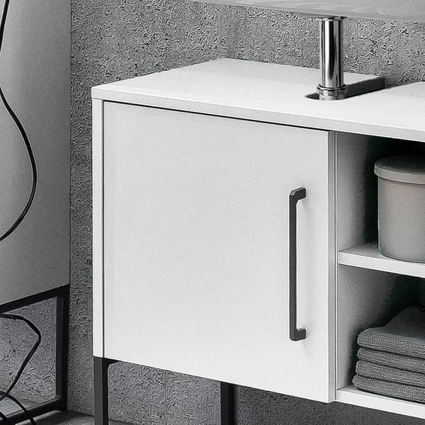 Set di 3 mobili da bagno Limone II Illuminazione inclusa - Bianco