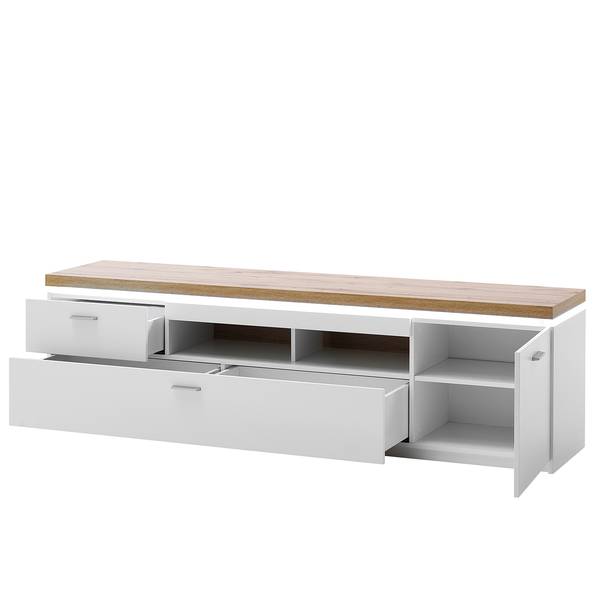 TV-Lowboard Mundai Inkl. Beleuchtung - Weiß - Breite: 196 cm