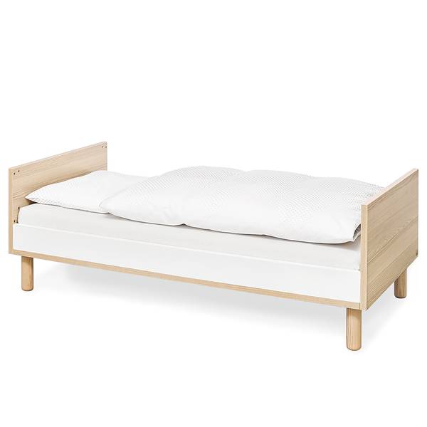 Kinderbett 'Flow' Weiß - Holz teilmassiv - 75 x 85 x 145 cm