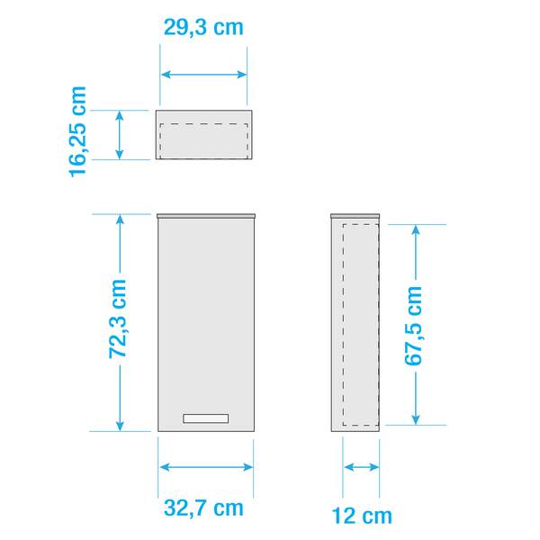 Wandkast Duo antracietkleurig