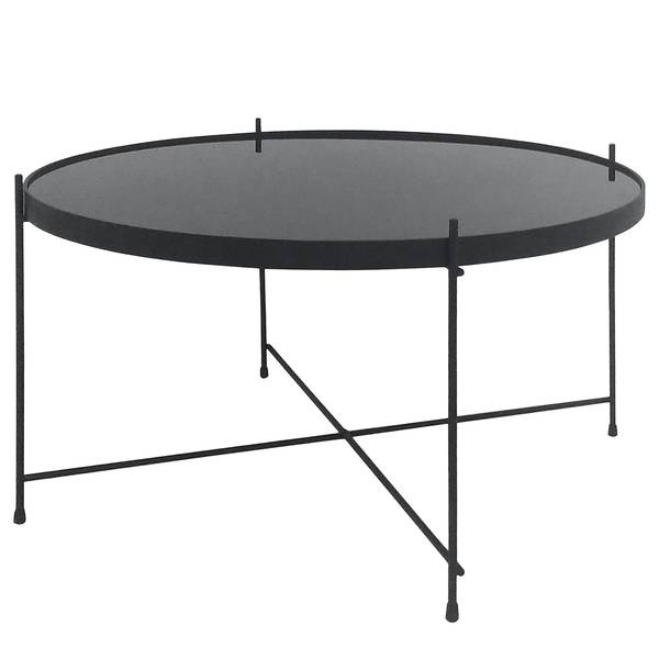 Couchtisch Verrado Glas / Metall - Schwarz
