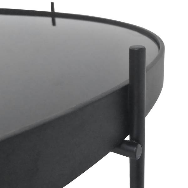 Couchtisch Verrado Glas / Metall - Schwarz