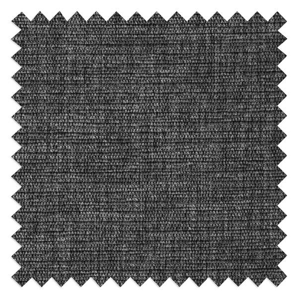 Ecksofa Bellaire Mischgewebe - Schwarz - Ottomane davorstehend links - Schwarz