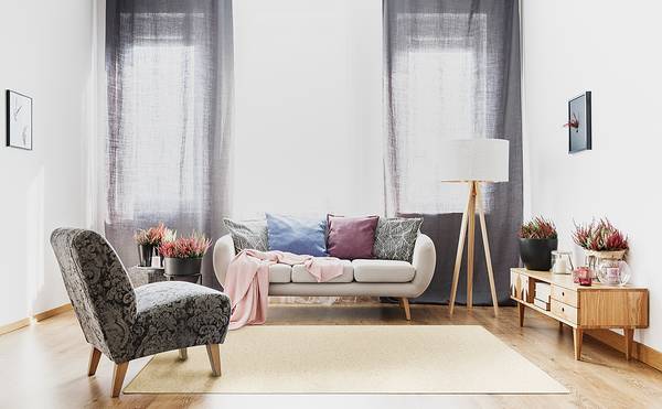 Wollteppich Volterra Schurwolle - Creme - 67 x 140 cm