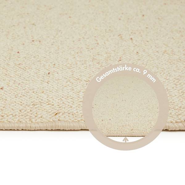 Wollteppich Volterra Schurwolle - Creme - 67 x 140 cm