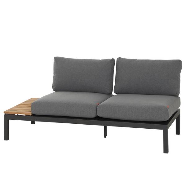 Loungesofa Alvida II Teak massiv / Aluminium - Anthrazit / Braun
