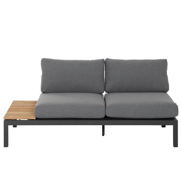 Loungesofa Alvida II Teak massiv / Aluminium - Anthrazit / Braun
