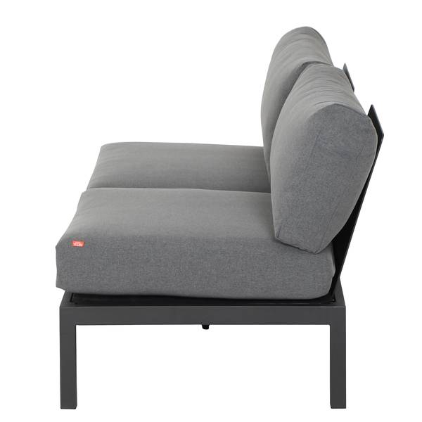 Loungesofa Alvida II Teak massiv / Aluminium - Anthrazit / Braun