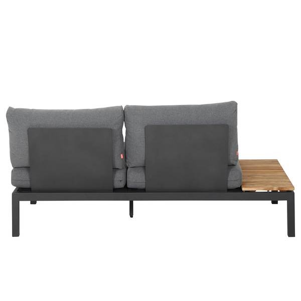 Loungesofa Alvida II Teak massiv / Aluminium - Anthrazit / Braun