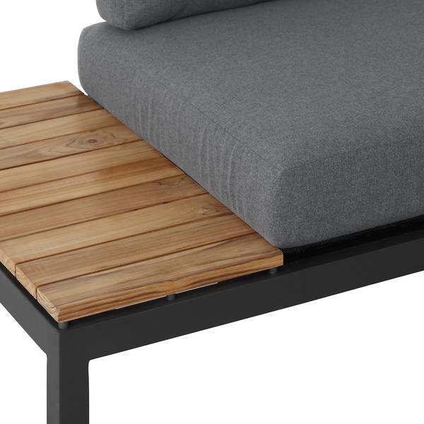 Loungesofa Alvida II Teak massiv / Aluminium - Anthrazit / Braun