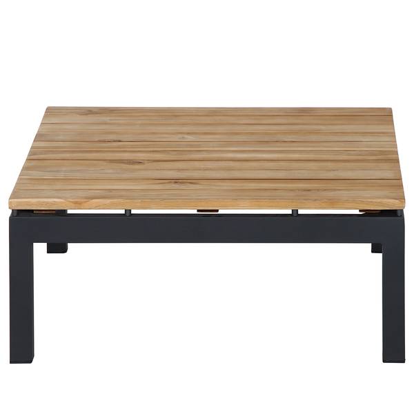 Loungetisch Alvida Teak massiv / Aluminium - Anthrazit / Braun