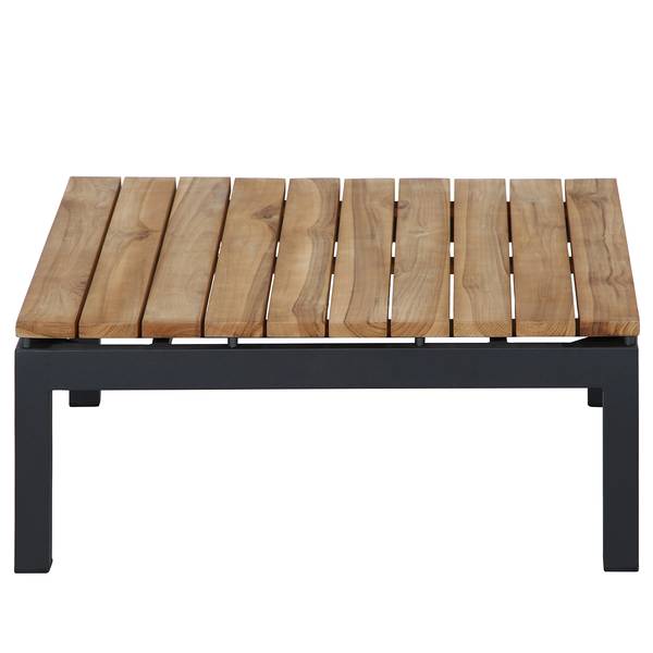 Loungetisch Alvida Teak massiv / Aluminium - Anthrazit / Braun