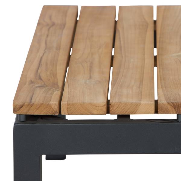 Loungetisch Alvida Teak massiv / Aluminium - Anthrazit / Braun