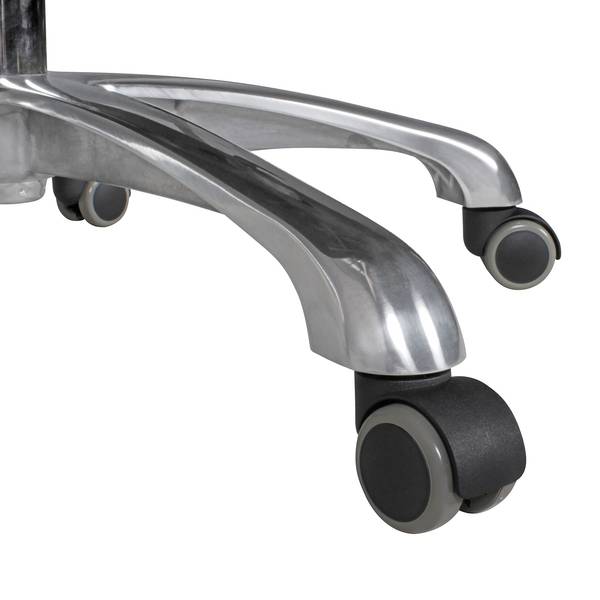 Directiestoel Caracol kunstleer/aluminium - zwart