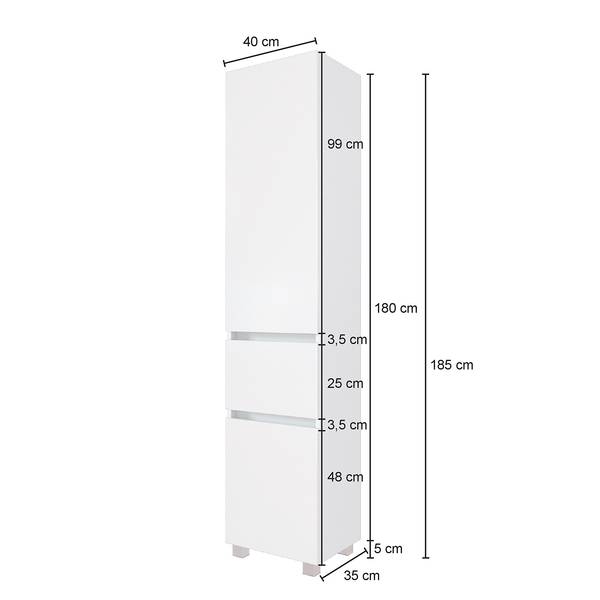 Hochschrank Verciano Matt Weiß