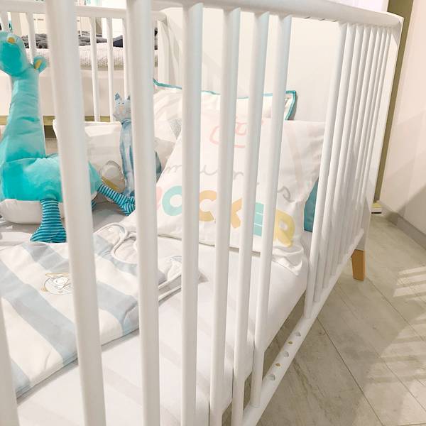 Kinderbett Carlsson Weiß - Eiche - 80 x 79 x 144 cm