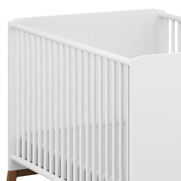 Kinderbett Carlsson Weiß - Eiche - 80 x 79 x 144 cm