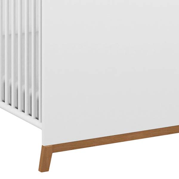 Kinderbett Carlsson Weiß - Eiche - 80 x 79 x 144 cm