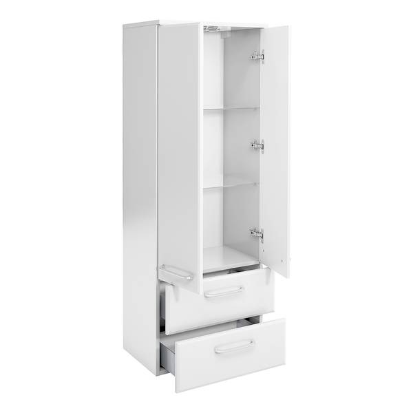 Midischrank Quickset 341 I Hochglanz Weiß - Breite: 50 cm