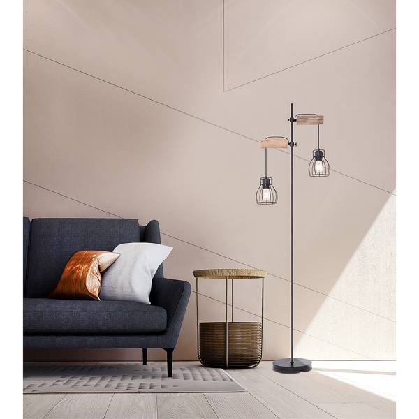 Vloerlamp Mina ijzer - 2-lichts