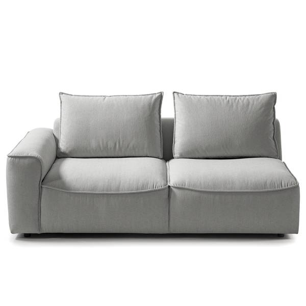 2,5-Sitzer Modulsofa BUCKLEY Webstoff Saia: Hellgrau - Armlehne davorstehend links