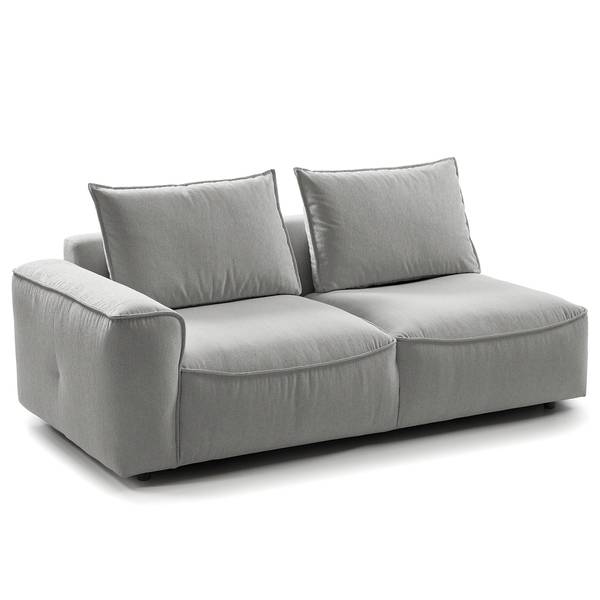 2,5-Sitzer Modulsofa BUCKLEY Webstoff Saia: Hellgrau - Armlehne davorstehend links