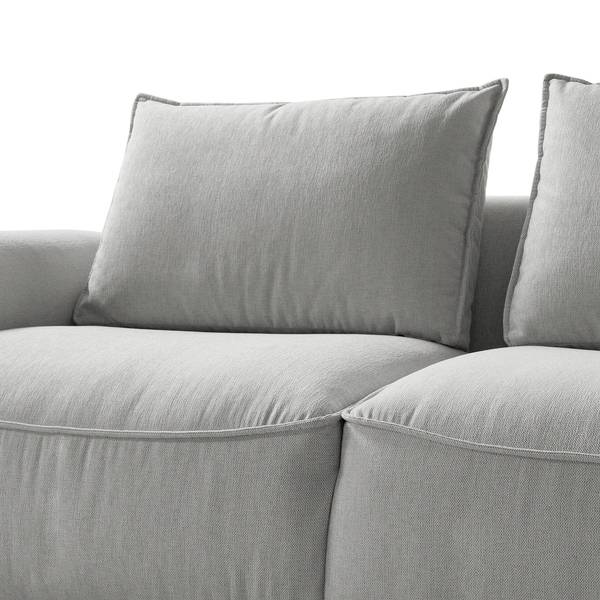 2,5-Sitzer Modulsofa BUCKLEY Webstoff Saia: Hellgrau - Armlehne davorstehend links