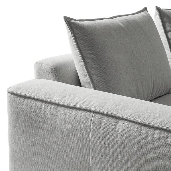 2,5-Sitzer Modulsofa BUCKLEY Webstoff Saia: Hellgrau - Armlehne davorstehend links