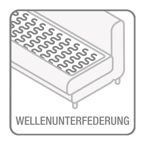 2,5-Sitzer Modulsofa BUCKLEY Webstoff Saia: Hellgrau - Armlehne davorstehend links