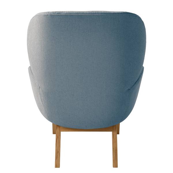 Fauteuil MAROLS Tissu Saia: Bleu jean - Chêne clair