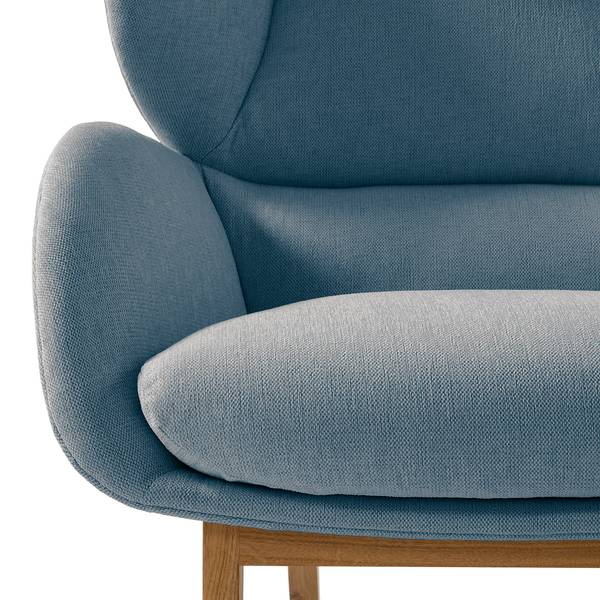 Fauteuil MAROLS Tissu Saia: Bleu jean - Chêne clair