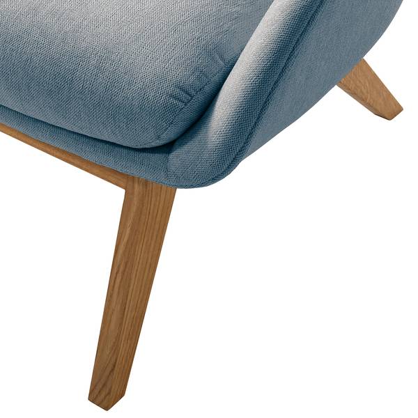 Fauteuil MAROLS Tissu Saia: Bleu jean - Chêne clair