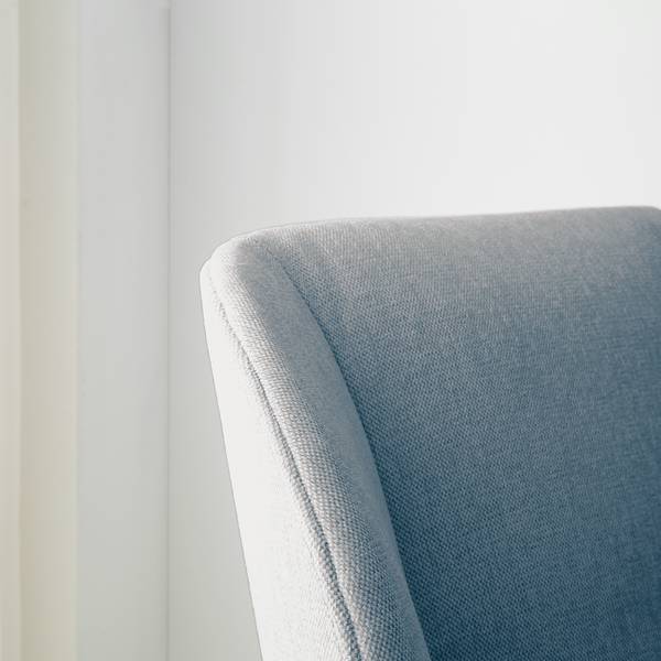 Fauteuil MAROLS Tissu Saia: Bleu jean - Chêne clair
