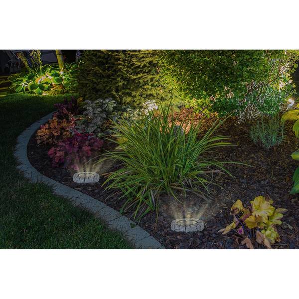 LED-Solar Einbauleuchte Orcas (3er-Set) Polyester PVC - 3-flammig