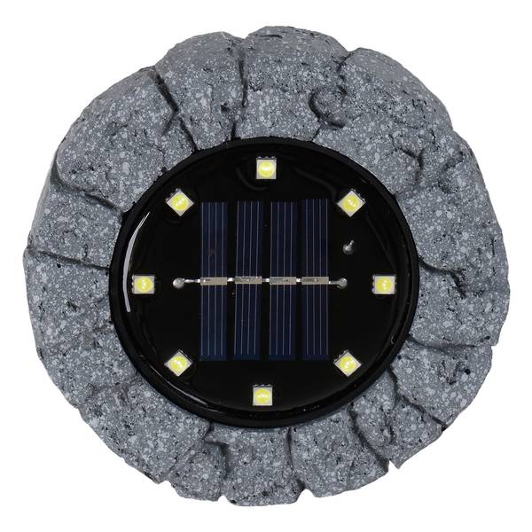 LED-Solar Einbauleuchte Orcas (3er-Set) Polyester PVC - 3-flammig